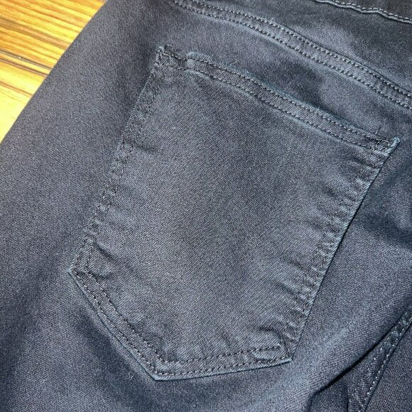 Zara Man Moto Jeans Mens Size 32x32 Black Distressed Tapered Leg Stretch - Picture 9 of 9